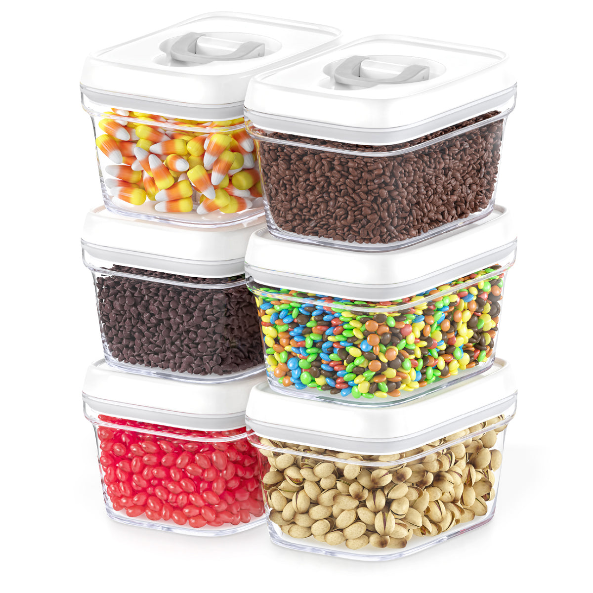 Airtight Food Storage Containers with White Lids Baking Supplies – 4 P –  Dwellza