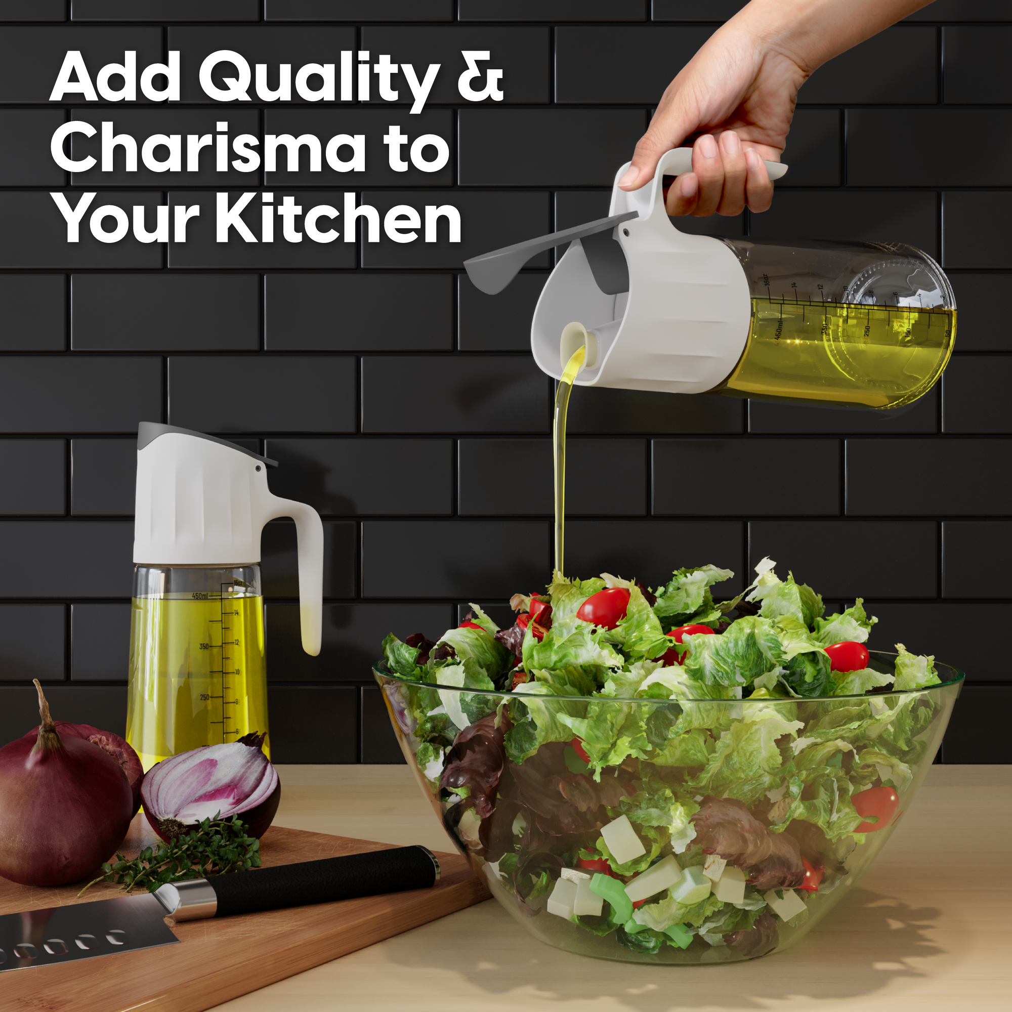 Glass Oil Spray Bottle Pump for Oil-Control Kitchen Olive Oil