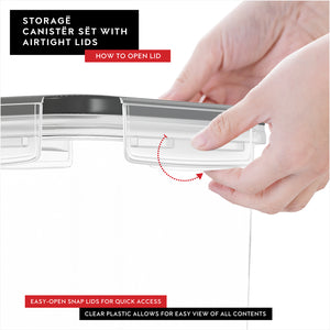 Cereal Containers Storage – 3 Pack Cereal Dispenser Airtight Food Storage Containers BPA-Free Pantry Organization and Storage, Canister for Flour & Sugar 1 Marker 8 Labels (135.2oz)