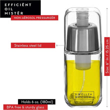 DWËLLZA KITCHEN Olive Oil Dispenser Bottle For Kitchen & Sprayer For Cooking - Glass 17 Oz. Cooking Oil/Syrup Dispenser With Measurements & 6 Oz. Spray Bottle Set