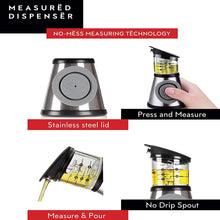 DWËLLZA KITCHEN Olive Oil Dispenser Bottle For Kitchen & Sprayer For Cooking - Glass 17 Oz. Cooking Oil/Syrup Dispenser With Measurements & 6 Oz. Spray Bottle Set