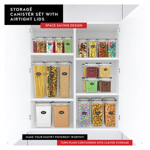 Airtight Food Storage Containers W/lids, Bpa Free Kitchen Storage