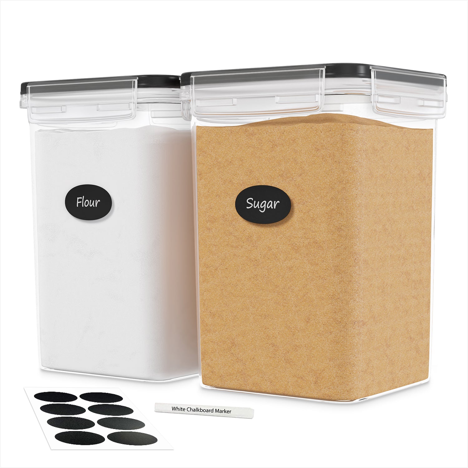 Extra Large Airtight Food Storage Containers - 2 PC 175 oz Each - For –  Dwellza