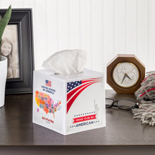 USA Map Tissue Box Cover Square