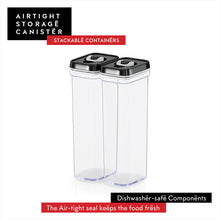Airtight Food Storage Tall Containers for Spaghetti Noodle and Pasta - 2 Piece Set
