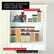 Airtight Food Storage Containers - 5 Piece Set - Air Tight Lid - Kitchen & Pantry Containers - Clear Thick Plastic Canisters - BPA-Free - Keeps Food Fresh & Dry