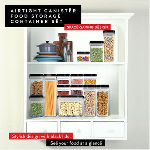 Airtight Food Storage Containers - 5 Piece Set - Air Tight Lid - Kitchen &  Pantry Containers - Clear Thick Plastic Canisters - BPA-Free - Keeps Food