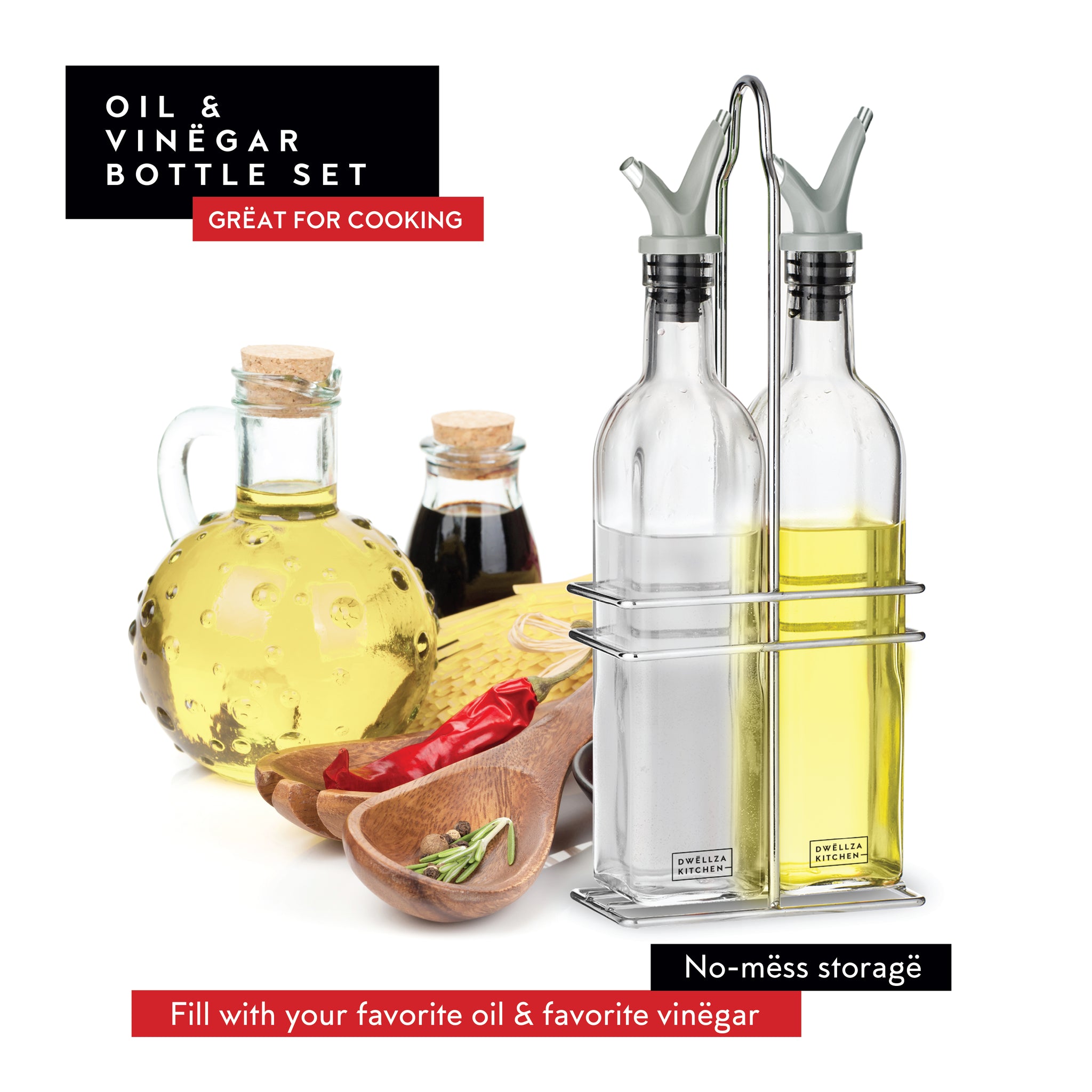 Oil Bottle Glass Olive Oil Dispenser Glass Cooking Oil And Vinegar