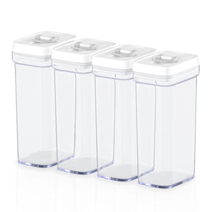 Airtight Food Storage Containers with White Lids – 4 Piece Set