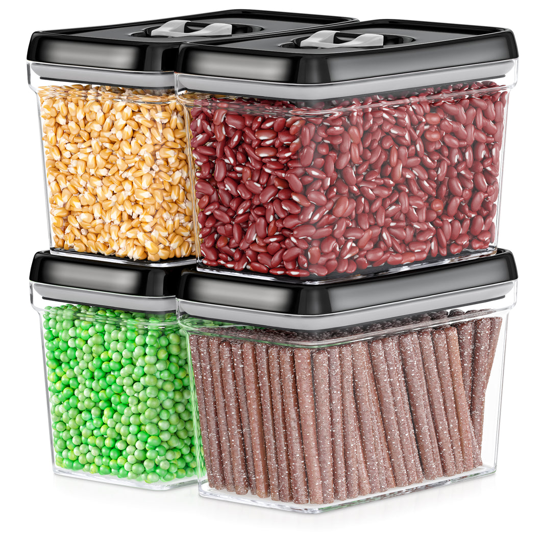 Airtight Food Storage Containers with Lids Sugar & Flour Canister  – 4 Piece Set