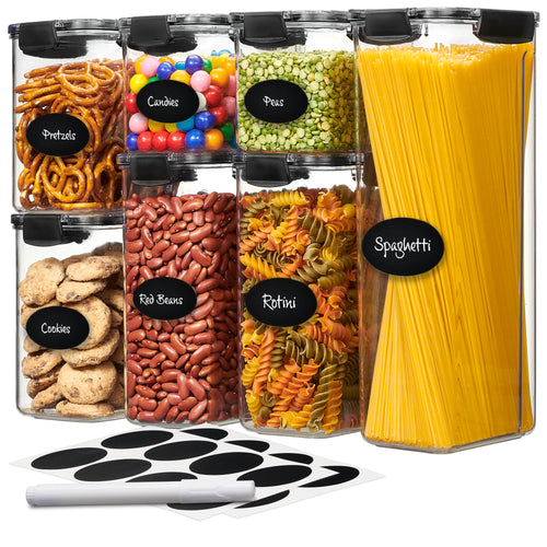 Chef's Path Extra Large Plastic Food Storage Containers with Lids 175oz,  For Flour & Sugar - Air tight Kitchen & Pantry Organization Bulk